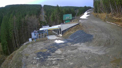 Modrá sjezdovka - dojezd k lanové dráze