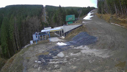 Modrá sjezdovka - dojezd k lanové dráze