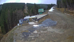 Modrá sjezdovka - dojezd k lanové dráze