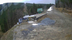 Modrá sjezdovka - dojezd k lanové dráze