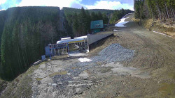 Modrá sjezdovka - dojezd k lanové dráze