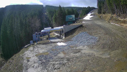 Modrá sjezdovka - dojezd k lanové dráze