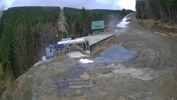 Modrá sjezdovka - dojezd k lanové dráze