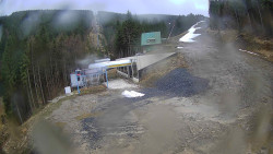 Modrá sjezdovka - dojezd k lanové dráze