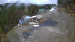 Modrá sjezdovka - dojezd k lanové dráze