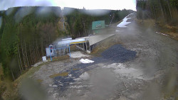 Modrá sjezdovka - dojezd k lanové dráze