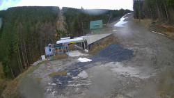 Modrá sjezdovka - dojezd k lanové dráze