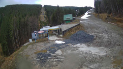 Modrá sjezdovka - dojezd k lanové dráze