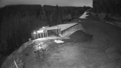 Modrá sjezdovka - dojezd k lanové dráze