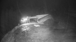 Modrá sjezdovka - dojezd k lanové dráze