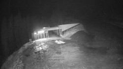 Modrá sjezdovka - dojezd k lanové dráze