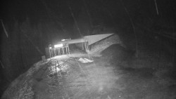 Modrá sjezdovka - dojezd k lanové dráze