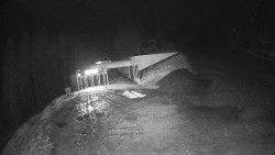 Modrá sjezdovka - dojezd k lanové dráze