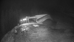 Modrá sjezdovka - dojezd k lanové dráze