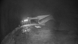 Modrá sjezdovka - dojezd k lanové dráze