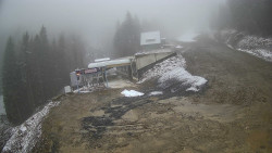 Modrá sjezdovka - dojezd k lanové dráze