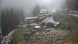 Modrá sjezdovka - dojezd k lanové dráze