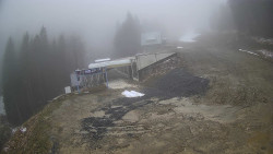 Modrá sjezdovka - dojezd k lanové dráze