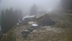 Modrá sjezdovka - dojezd k lanové dráze