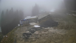 Modrá sjezdovka - dojezd k lanové dráze