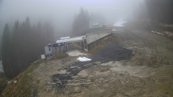 Modrá sjezdovka - dojezd k lanové dráze