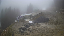 Modrá sjezdovka - dojezd k lanové dráze