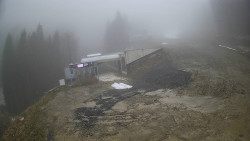 Modrá sjezdovka - dojezd k lanové dráze