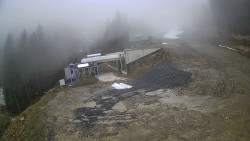 Modrá sjezdovka - dojezd k lanové dráze