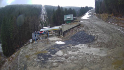 Modrá sjezdovka - dojezd k lanové dráze