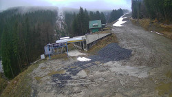 Modrá sjezdovka - dojezd k lanové dráze