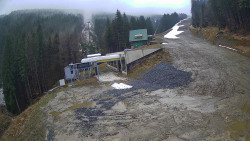 Modrá sjezdovka - dojezd k lanové dráze