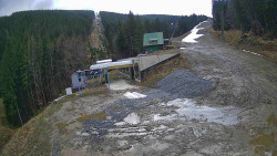 Modrá sjezdovka - dojezd k lanové dráze