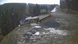 Modrá sjezdovka - dojezd k lanové dráze