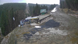 Modrá sjezdovka - dojezd k lanové dráze