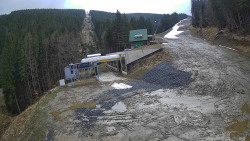 Modrá sjezdovka - dojezd k lanové dráze