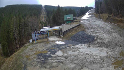 Modrá sjezdovka - dojezd k lanové dráze