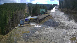 Modrá sjezdovka - dojezd k lanové dráze