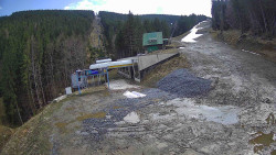 Modrá sjezdovka - dojezd k lanové dráze