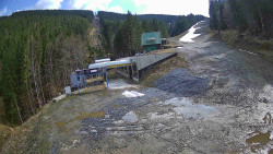 Modrá sjezdovka - dojezd k lanové dráze