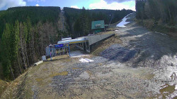 Modrá sjezdovka - dojezd k lanové dráze