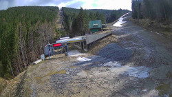 Modrá sjezdovka - dojezd k lanové dráze