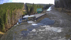 Modrá sjezdovka - dojezd k lanové dráze