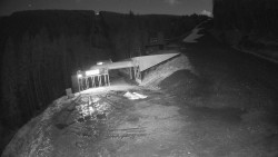 Modrá sjezdovka - dojezd k lanové dráze