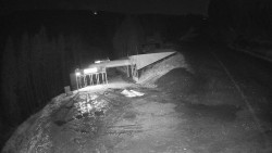 Modrá sjezdovka - dojezd k lanové dráze