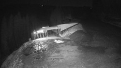 Modrá sjezdovka - dojezd k lanové dráze