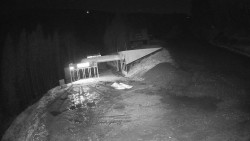 Modrá sjezdovka - dojezd k lanové dráze