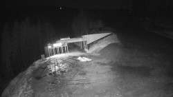 Modrá sjezdovka - dojezd k lanové dráze