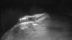 Modrá sjezdovka - dojezd k lanové dráze