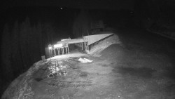 Modrá sjezdovka - dojezd k lanové dráze