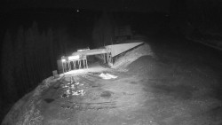 Modrá sjezdovka - dojezd k lanové dráze